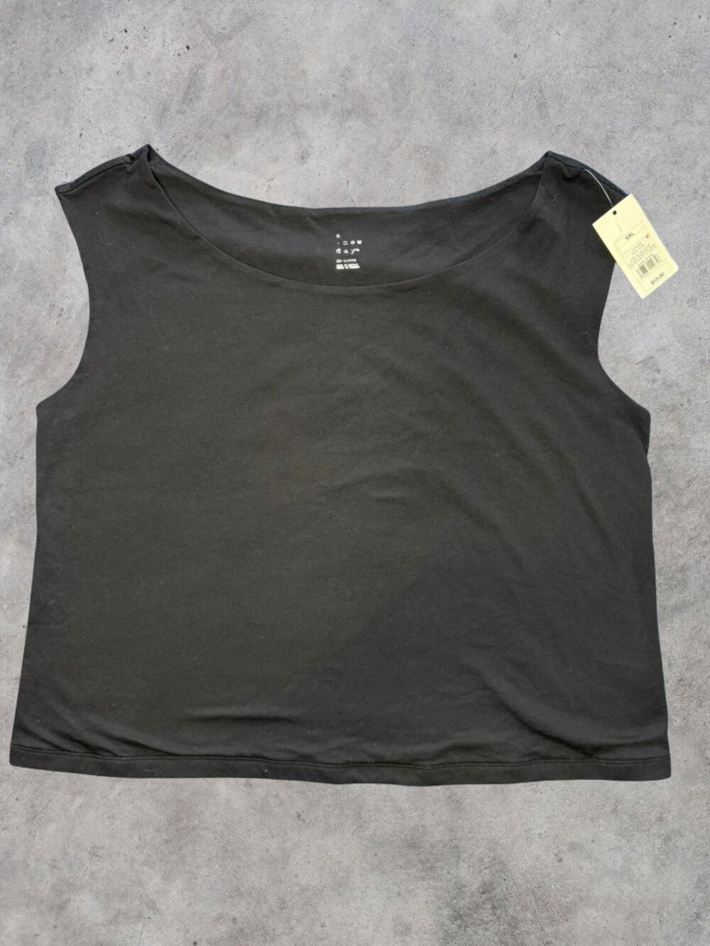 NWT A New Day Women’s Size XXL Sleeveless Black Crop Tank (1284)